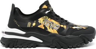 Versace Jeans Couture Barocco-print sneakers - men - Fabric/Fabric/Rubber/Rubber/Rubber - 43 - Black