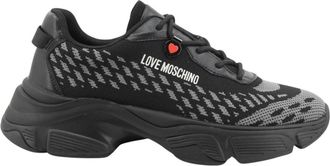 Love Moschino Sneakers - Dames - Sneakers - Zwart - 40 EU - Leer - Schoenen
