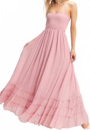 HYFVE Smocked Halter Maxi Dress In Pink