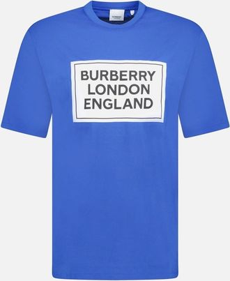 Burberry Mens Burberry London England Logo T-Shirt Blue - Size: 38