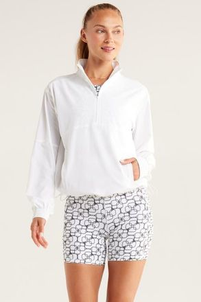 Zella Club Half Zip Pullover in White at Nordstrom, Size X-Large