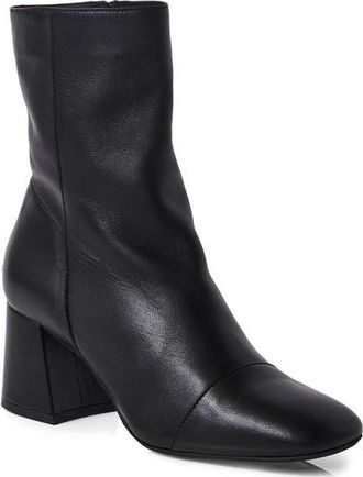 Free People Wisteria Cap Toe Bootie in Black Suede at Nordstrom, Size 6.5