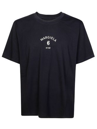 Maison Margiela Black Crew Neck Margiela 6 T-Shirt