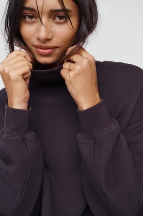 A Gold E Jenning 100% Cotton Mock Neck Sweater