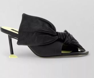 Givenchy boudoir leather mules knotted detail peep toe