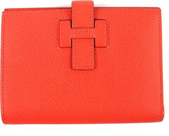 Herm&egrave;s Orange Epsom Leather Wallet (Bi-Fold) (Pre-Owned)
