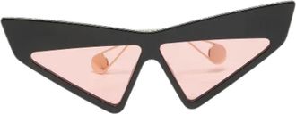 Gucci Pre-owned Acetate sunglasses - Dames - Vintage Accessoires - Zwart - ONE Size - Vintage