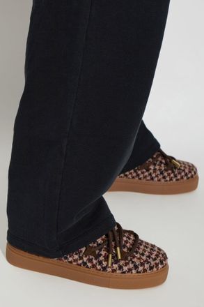INUIKII Plaid Low Snow Boots, Womens, Pink