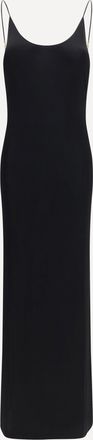 Saint Laurent Abito a schiena nuda in maglia con catena Cassandre Woman M