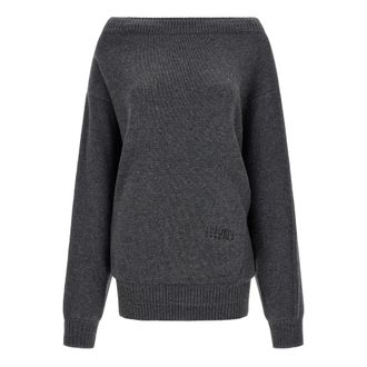 Maison Margiela Dames, Jurken, Grijs, Maat: XS Wol