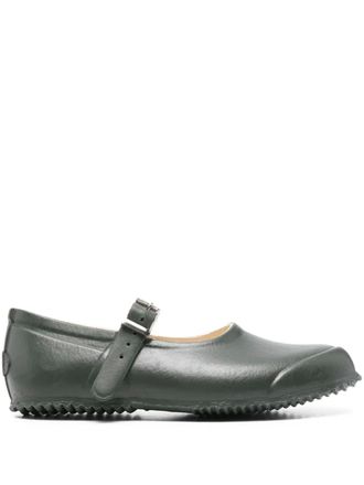 Superga buckled ballet flats - Green