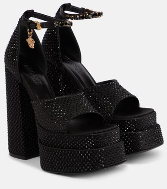 Versace Medusa Aevitas embellished platform sandals