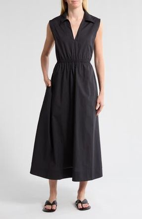 Rag & Bone Joan Sleeveless Poplin A-Line Dress in Black at Nordstrom Rack, Size X-Large