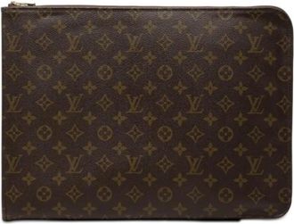 Louis Vuitton Pre-owned Ritssluiting Clutch - Dames - Vintage Clutch - Bruin - ONE Size - Vintage