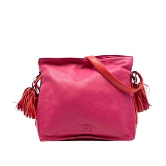 Loewe Pre-owned Cross Body Bags, female, Pink, Size: ONE SIZE Pre-owned Flamenco Crossbody Bag