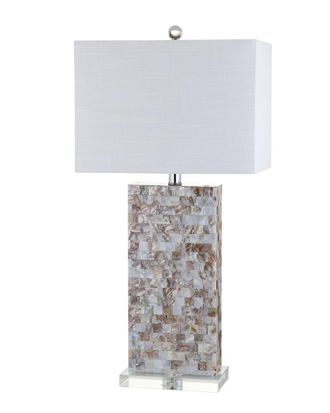Jonathan Y Designs Jonathan Y Designs Cannon 29In Seashell And Crystal Led Table Lamp