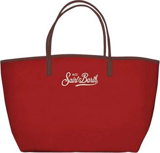 MC2 Saint Barth Tote Bags, female, Red, Size: ONE SIZE City Bag Nylon