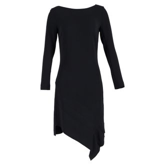 Roland Mouret Asymmetric Dress in Black Polyester