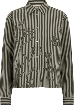 Mos Mosh MMNolina Quoza Shirt - Dames - Overhemden - Groen - XL - Katoen - Overhemden