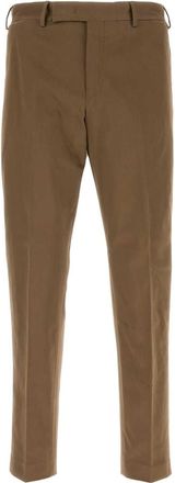 Pantaloni Torino Brown Stretch Cotton Pant