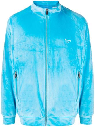 Team Wang brushed-finish zip-up jacket - Blue