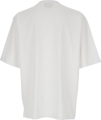 Dsquared2 Mens T-Shirt With Lettering Logo, White Cotton T-Shirts And Polos