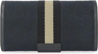 Gucci Pre-owned Canvas Wallet - unisex - Vintage Accessoires - Zwart - ONE Size - Vintage