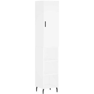 vidaXL Highboard White 34.5x34x180 cm Engineered Wood Vidaxl