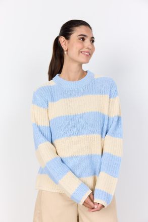 Soyaconcept Strickpullover SOYACONCEPT SC-REMONE STRIPE 38, Damen, Gr. XXL, windsurfer combi, Strick, Obermaterial: 60% Baumwolle, 40% Polyamid, gestreift, regula