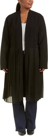 Lea & Viola Plus Pleated Hem Cardigan