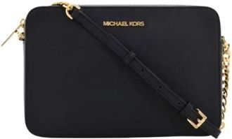 Michael Kors Crossbody tas met gouden accenten - Dames - Schoudertassen - Zwart - ONE Size - Leer - Tassen