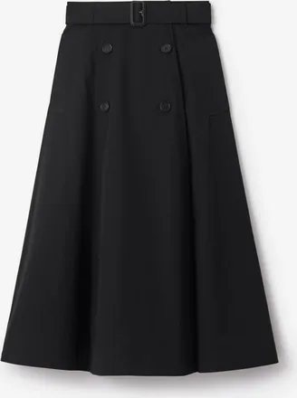 Burberry Gabardine Trench Midi Skirt