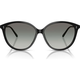 Oliver Peoples Soleau 60mm Butterfly Sunglasses in Black /Grey Gradient at Nordstrom