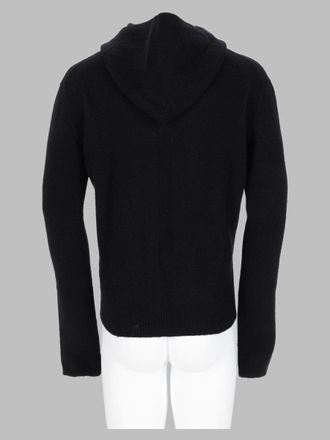 Rick Owens Cashmere Blend Hooded Jumper - Black