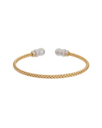 Meshmerise 18K Over Silver 0.25 Ct. Tw. Diamond Mesh Bangle Bracelet