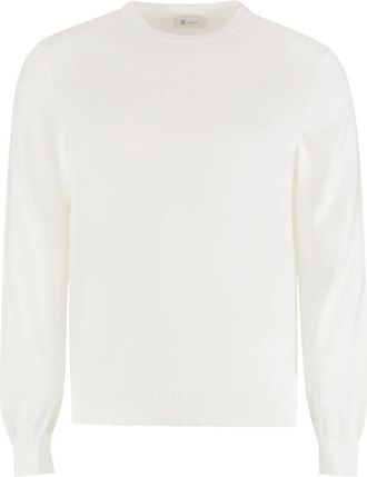 THE (ALPHABET) Katoenen Crew-Neck Sweater - Heren - Ronde hals truien - Wit - XL - Katoen - Truien & Vesten
