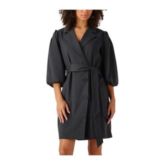 Notre-V Kleedjes, Dames, Grijs, XL, Polyester, Blauwe Mini Jurk voor elke gelegenheid