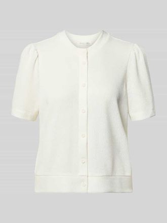 Christian Berg Strickshirt aus Viskose-Mix mit Knopfleiste in Offwhite, Gr&ouml;&szlig;e XXL