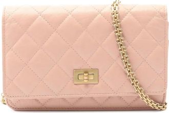 Chanel 2019 Aged Calfskin Reissue 2.55 Wallet on Chain crossbodytas - Roze