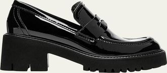 La Canadienne Readmid Patent Leather Penny Loafers