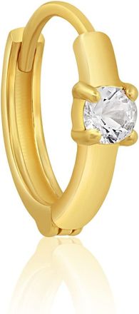 MAX + STONE 14k Yellow Gold Single Small 11mm Gemstone Huggie Hoop Earring