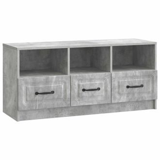 vidaXL Mueble De Tv Con Caj&oacute;n Gris Hormig&oacute;n 102 X 34,5 X 47 Cm Vidaxl
