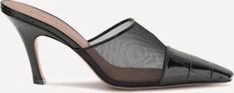 Amina Muaddi Mules Jamie Mesh Woman 37.5
