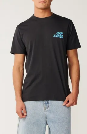 Rip Curl Disorder Legacy Cotton Graphic T-Shirt in Washed Black at Nordstrom, Size X-Large