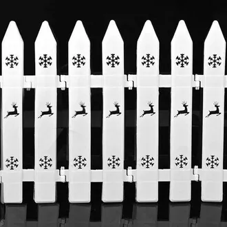 OEM 20 Piezas De Valla De Pl&aacute;stico Blanco Grueso De 30x10 Cm Para &Aacute;rbol De Navidad, Valla Blanca Para &Aacute;rbol De Navidad, Fiesta De Bodas, Decoraci&oacute;n Navide
