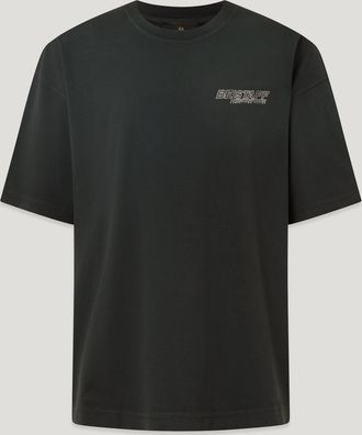 Belstaff Camiseta Competition Momentum Para Hombre Spray Treatment Heavyweight Jersey Negro Deste&ntilde;ido 2xl