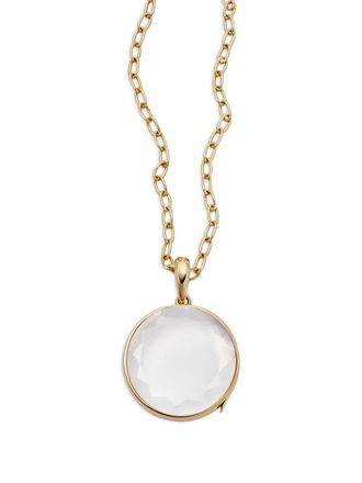 Loquet London 18K yellow gold sapphire crystal necklace