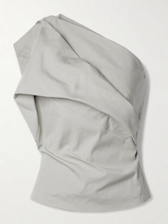 Rick Owens Top Monospalla In Misto Cotone Claudia - Neutri