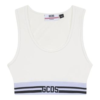 GCDS Top mini elasticizzato - - Tops - Donna - Bianco - 2XS