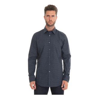 Canali Casual Overhemd - Heren - Casual Overhemden - Blauw - L - Katoen - Overhemden